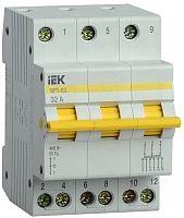 Выключатель-разъединитель трехпозиционный ВРТ-63 3P 32А | код MPR10-3-032 | IEK